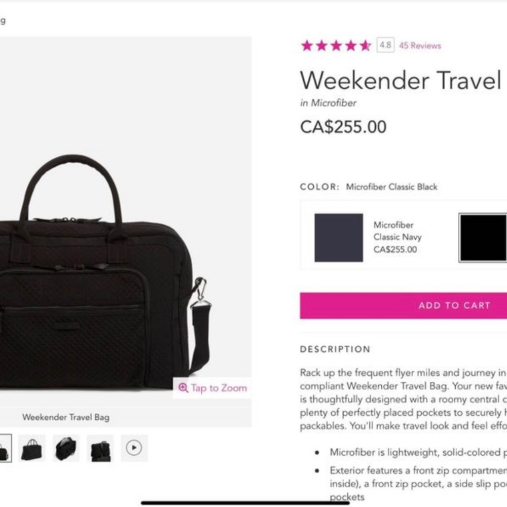 Vera Bradley Weekender